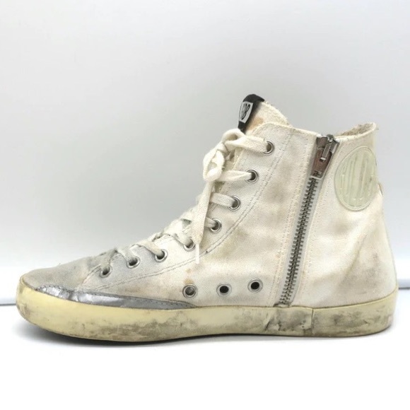 Golden Goose high top sneakers in white and grey - GGDB - Picture 4 of 6